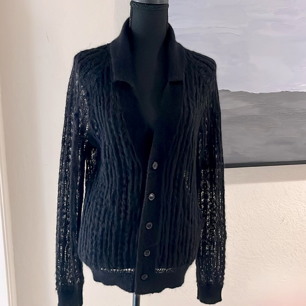 Saint Laurent Black Cardigan Sweater NWT